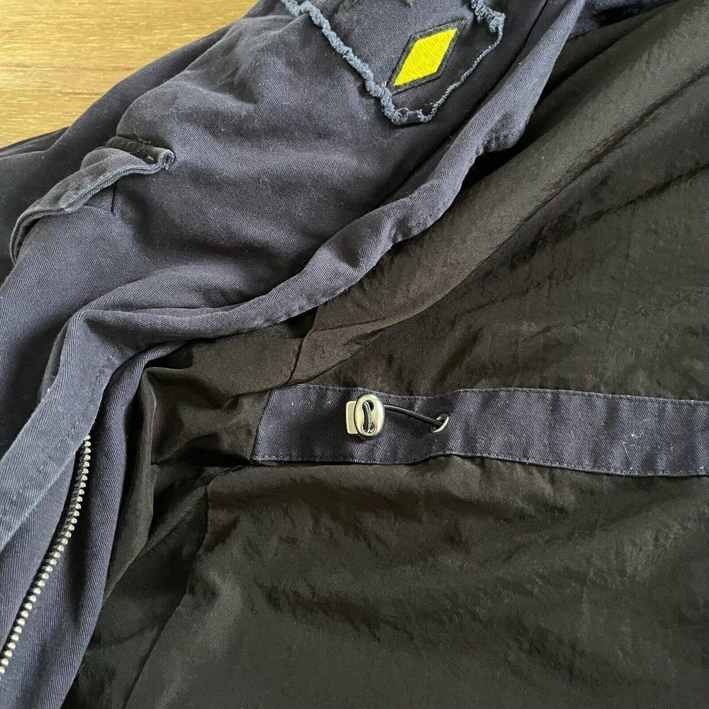 Zara Don't Waste My Time Navy Utility Jacket Size XS Patches Applique READ Rare - Picture 7 of 7